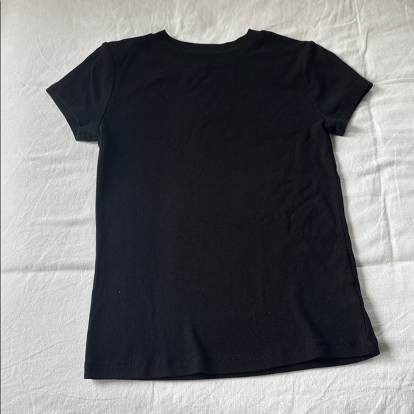 Classic Ribbed Black T-Shirt - Picture 1 of 1